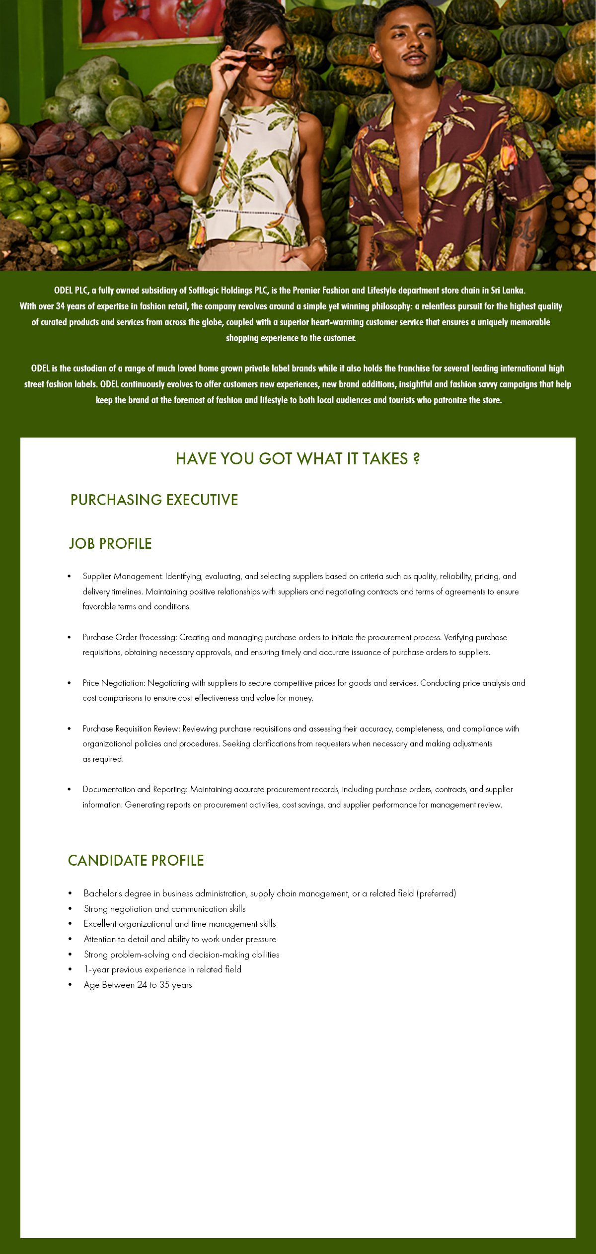 Purchasing Executive