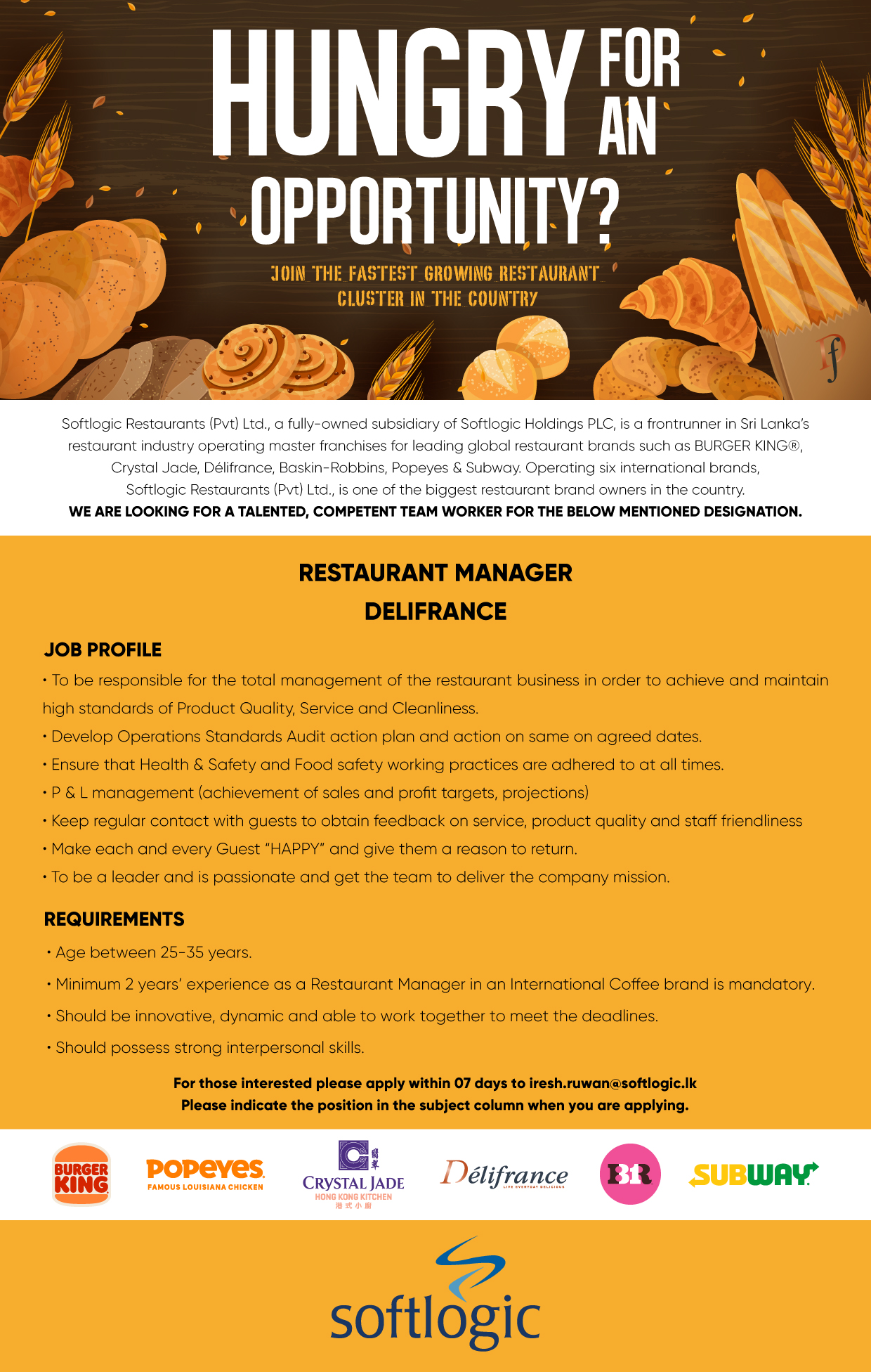 Restaurant Manager - Delifrance