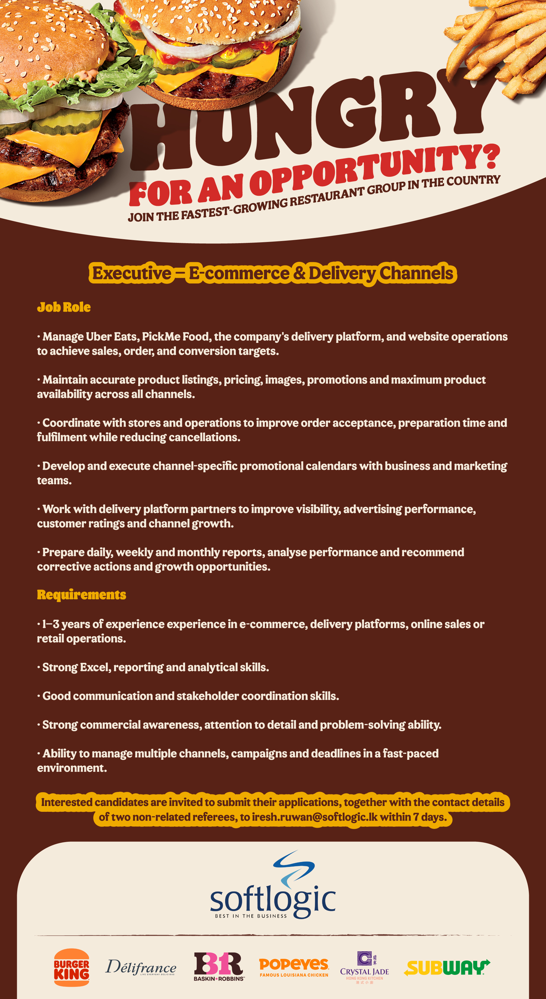 Executive - E Commerce & Delivery Channels